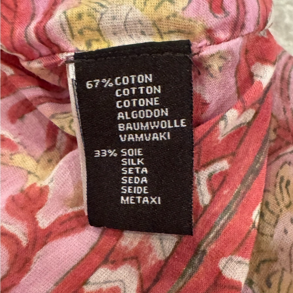 Tuckernuck Antik Batik Nootka Kaftan Pink Floral Size Large Cotton Maxi Sundress - Picture 9 of 11